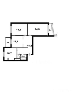 Продажа 3-комнатной квартиры 76,5 м², 3/17 этаж