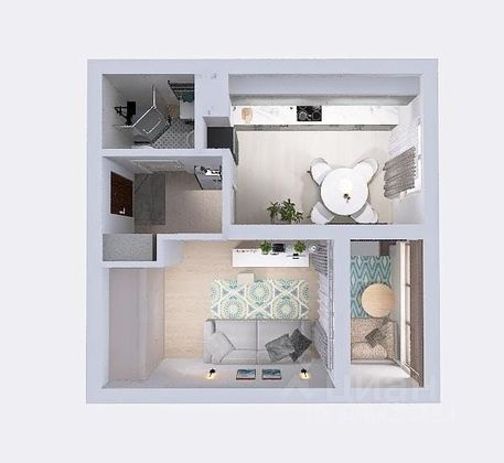 Продажа 1-комнатной квартиры 35,2 м², 3/4 этаж