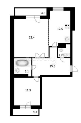 Продажа 2-комнатной квартиры 69,7 м², 18/25 этаж