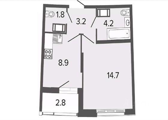 Продажа 1-комнатной квартиры 36 м², 13/20 этаж