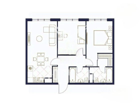 Продажа 3-комнатной квартиры 70 м², 2/14 этаж