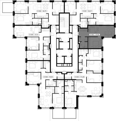 Продажа 1-комнатной квартиры 47,9 м², 13/15 этаж