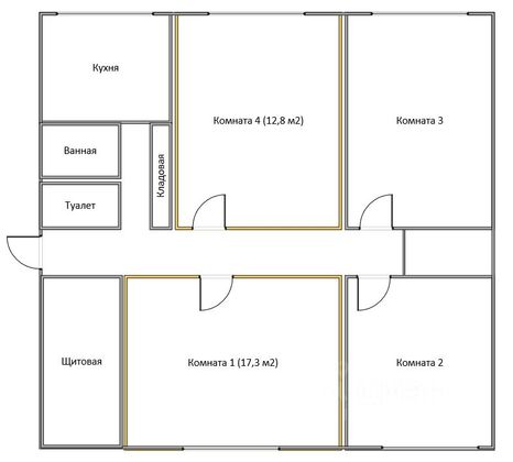 Продажа 1 комнаты, 12,8 м², 1/9 этаж