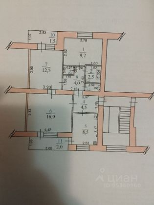 Продажа 3-комнатной квартиры 60,6 м², 5/5 этаж