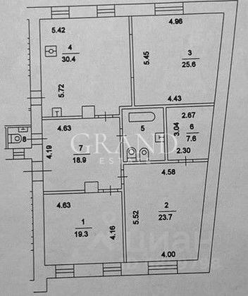 Продажа 3-комнатной квартиры 136 м², 2/4 этаж