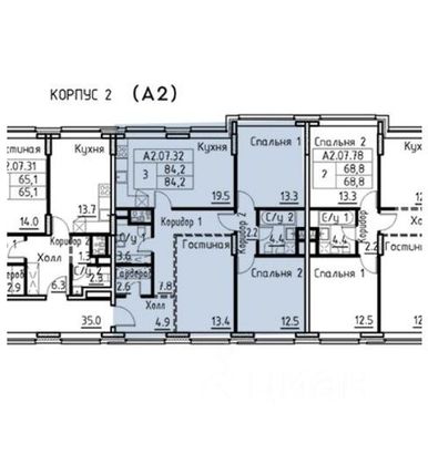 Продажа 4-комнатной квартиры 85 м², 7/11 этаж