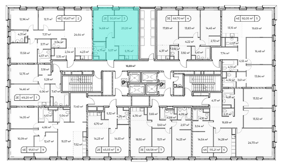 Продажа 1-комнатной квартиры 51 м², 13/14 этаж