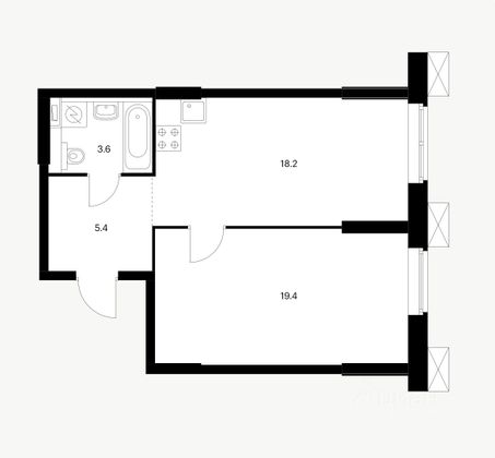 Продажа 2-комнатной квартиры 47 м², 21/28 этаж