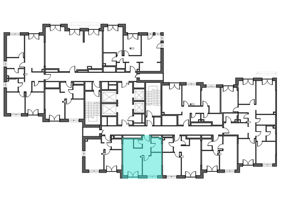 Продажа 1-комнатной квартиры 45,4 м², 25/28 этаж