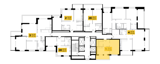 Продажа 1-комнатной квартиры 44,3 м², 26/29 этаж