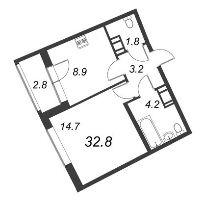 Продажа 1-комнатной квартиры 32,3 м², 15/20 этаж