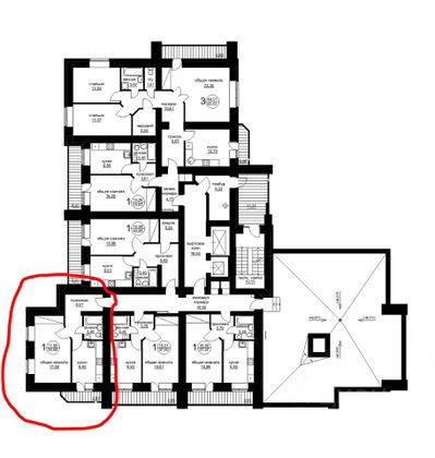 Продажа 1-комнатной квартиры 39,7 м², 14/16 этаж