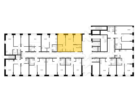 Продажа 2-комнатной квартиры 50,3 м², 1/10 этаж