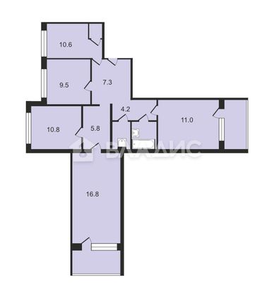 Продажа 4-комнатной квартиры 80,8 м², 3/5 этаж