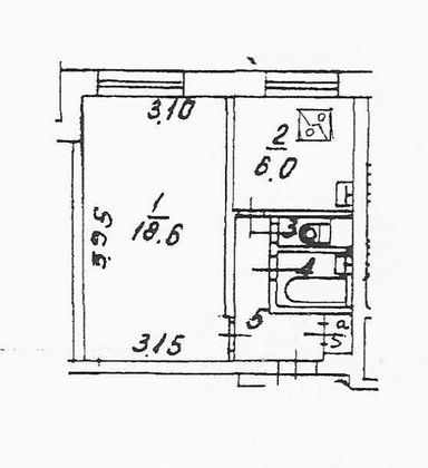 Продажа 1-комнатной квартиры 32,2 м², 8/9 этаж