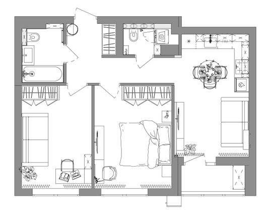 Продажа 2-комнатной квартиры 56,2 м², 8/17 этаж