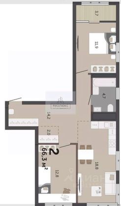 Продажа 3-комнатной квартиры 68 м², 13/32 этаж