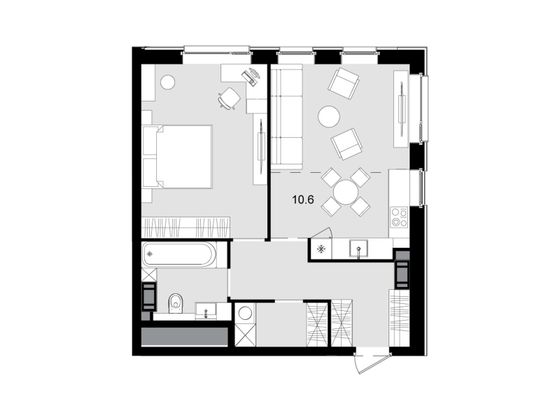 Продажа 2-комнатной квартиры 56 м², 41/47 этаж