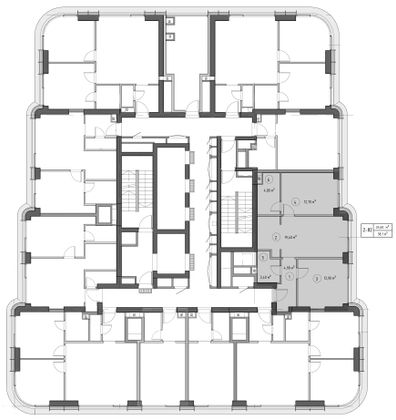 Продажа 2-комнатной квартиры 58,1 м², 10/53 этаж