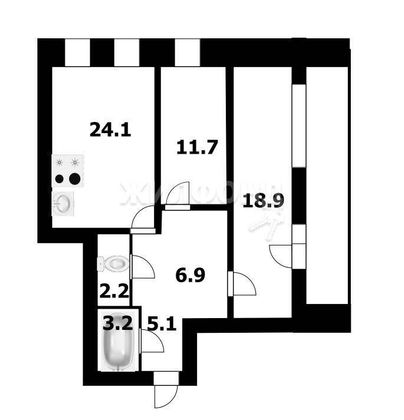 Продажа 3-комнатной квартиры 72 м², 1/6 этаж