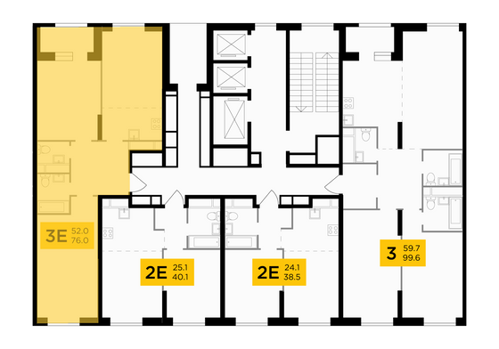 Продажа 3-комнатной квартиры 76 м², 29/30 этаж