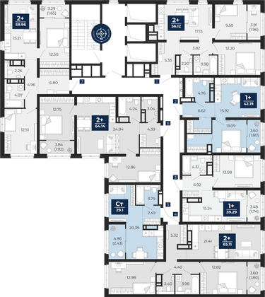 Продажа 2-комнатной квартиры 60 м², 22/23 этаж