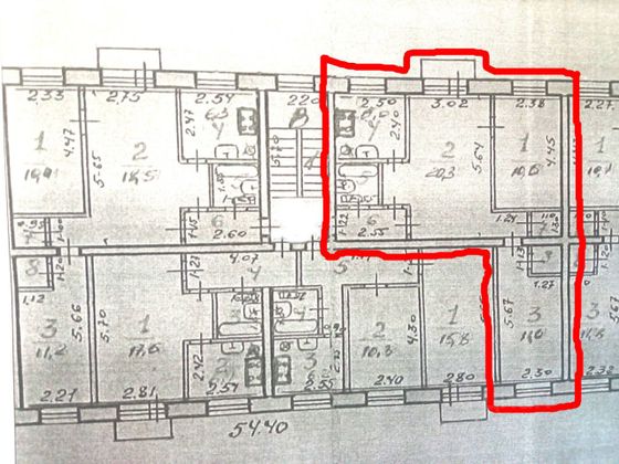 Продажа 3-комнатной квартиры 57 м², 3/4 этаж