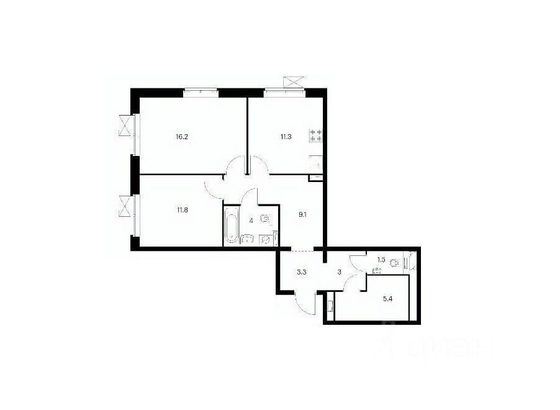 Продажа 2-комнатной квартиры 65,3 м², 16/25 этаж