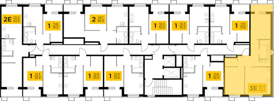 Продажа 3-комнатной квартиры 62,4 м², 8/13 этаж