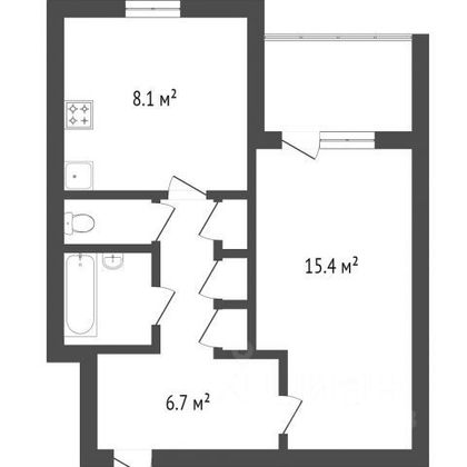 Продажа 1-комнатной квартиры 37,5 м², 6/10 этаж