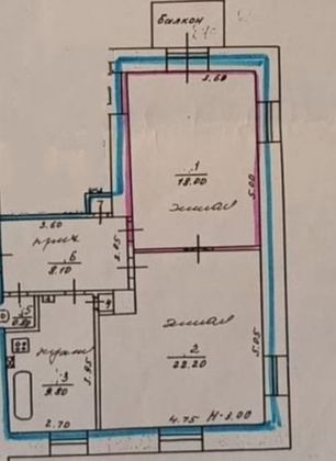 Продажа 2-комнатной квартиры 59,9 м², 2/4 этаж