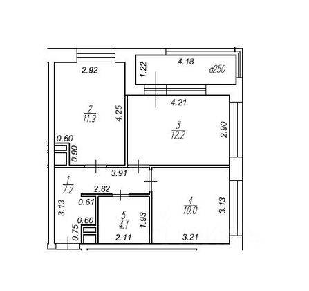 Продажа 2-комнатной квартиры 51 м², 6/9 этаж