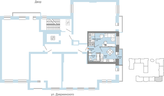 Продажа 1-комнатной квартиры 34 м², 7/8 этаж