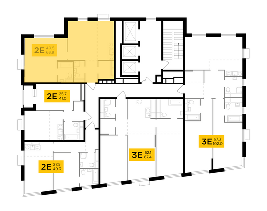 Продажа 2-комнатной квартиры 63,9 м², 26/26 этаж