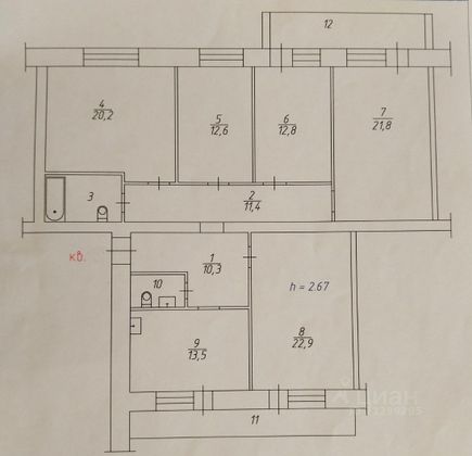 Продажа 4-комнатной квартиры 133 м², 3/10 этаж