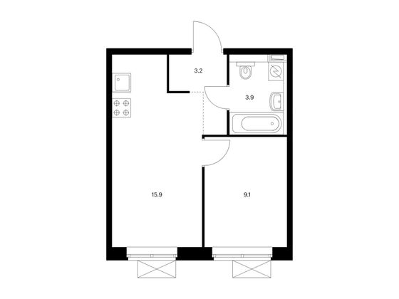Продажа 1-комнатной квартиры 32,1 м², 14/16 этаж