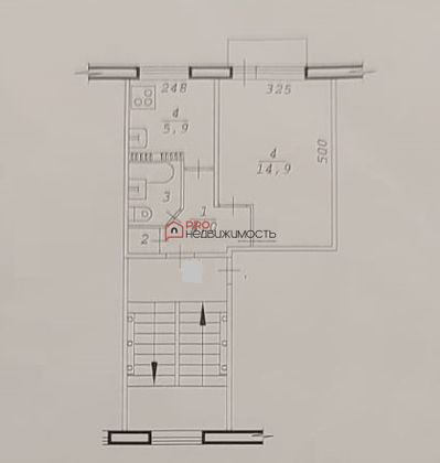 Продажа 1-комнатной квартиры 28,3 м², 4/5 этаж