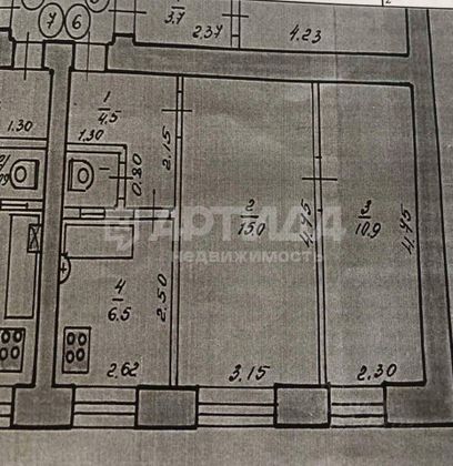 Продажа 2-комнатной квартиры 38 м², 2/3 этаж