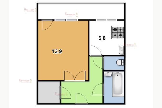 Продажа 1-комнатной квартиры 42 м², 1/17 этаж