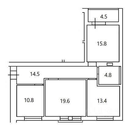 Продажа 3-комнатной квартиры 83,4 м², 9/9 этаж