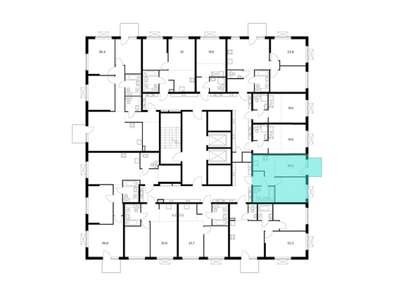 Продажа 1-комнатной квартиры 32,5 м², 9/17 этаж