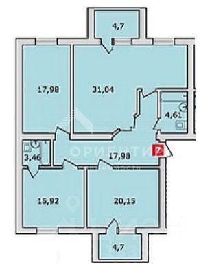 Продажа 3-комнатной квартиры 109 м², 3/3 этаж