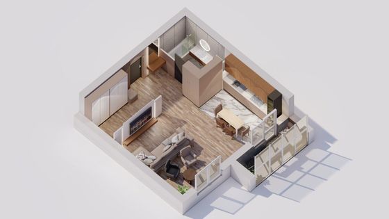 Продажа 1-комнатной квартиры 50,7 м², 2/7 этаж