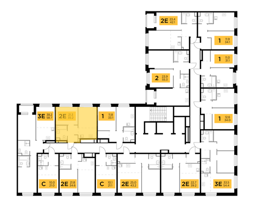 Продажа 2-комнатной квартиры 35,3 м², 3/23 этаж