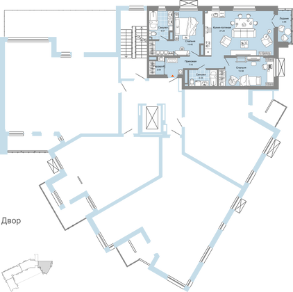 Продажа 3-комнатной квартиры 77 м², 8/8 этаж