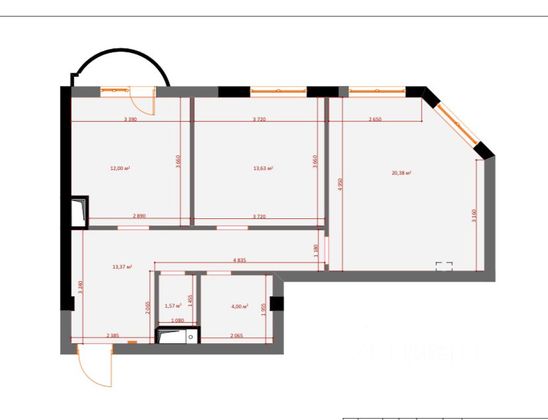 Продажа 2-комнатной квартиры 65 м², 9/9 этаж