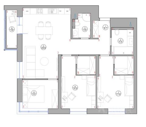 Продажа 4-комнатной квартиры 96 м², 3/35 этаж