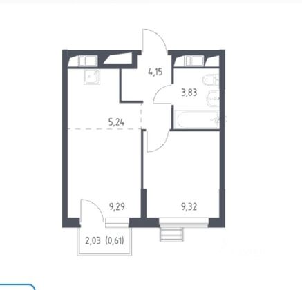 Продажа 2-комнатной квартиры 31,6 м², 4/14 этаж