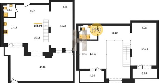 Продажа 4-комнатной квартиры 155,9 м²