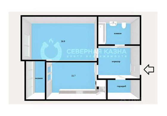 Продажа 1-комнатной квартиры 42,1 м², 17/24 этаж